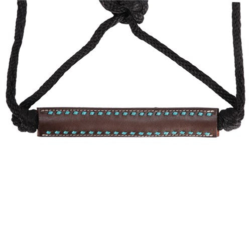 Fort Worth Rope / Leather Halter Black