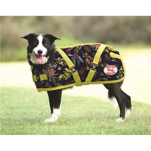 Thermo Master Supreme Dog Coat - Navy Native Flowers
